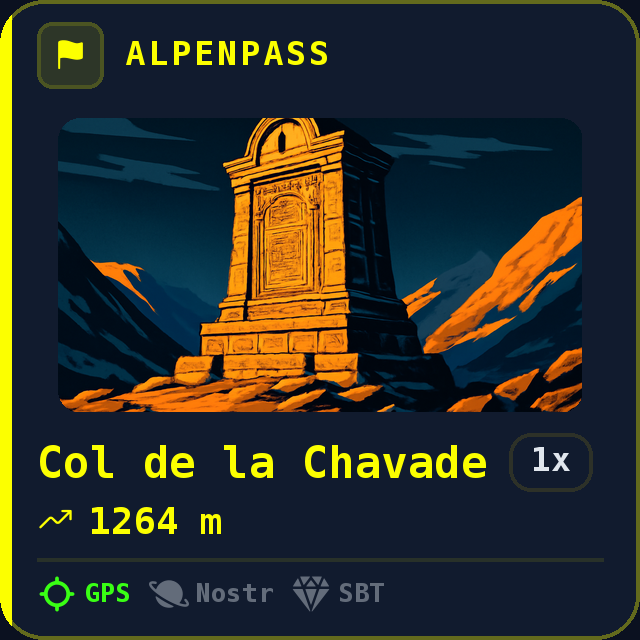 Col de la Chavade — 1264m