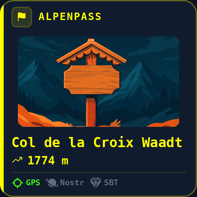 Col de la Croix Waadt — 1774m