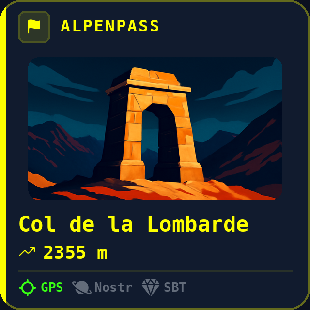 Col de la Lombarde — 2355m