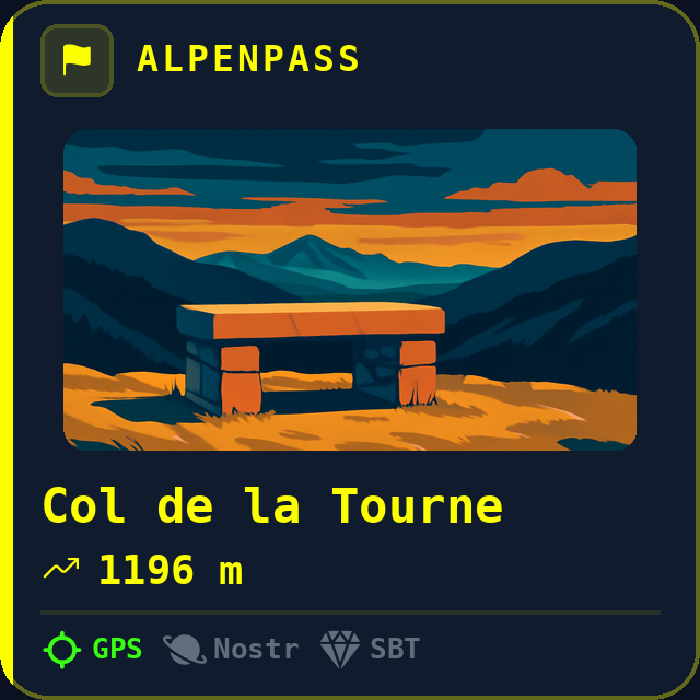 Col de la Tourne — 1196m