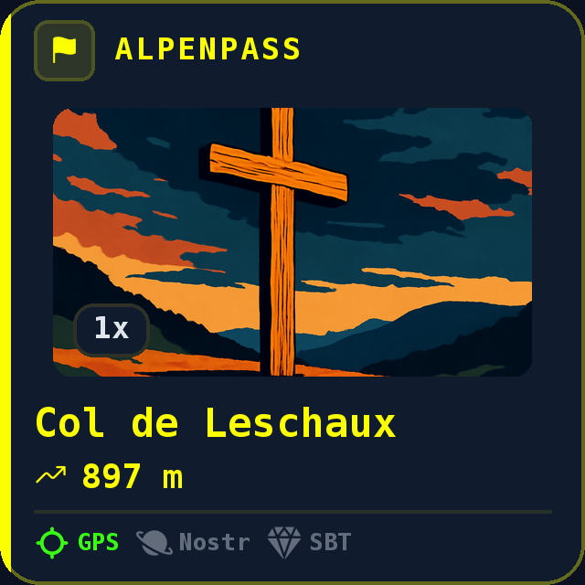 Col de Leschaux — 897m