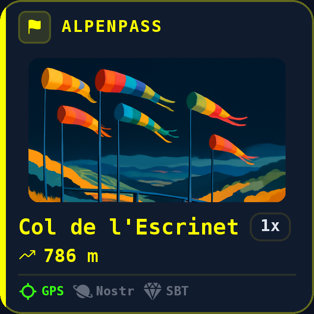 Col de l'Escrinet — 786m