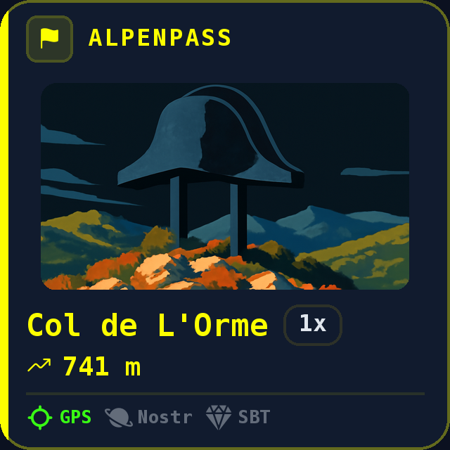 Col de L'Orme — 741m