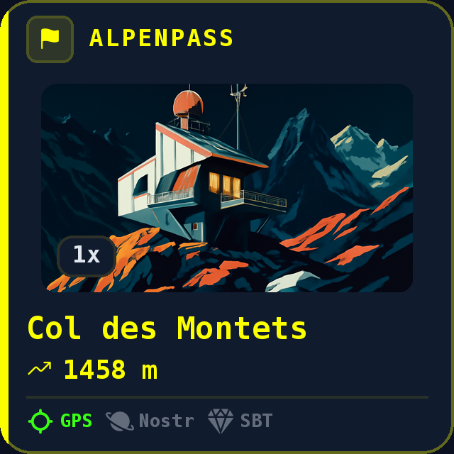 Col des Montets — 1458m