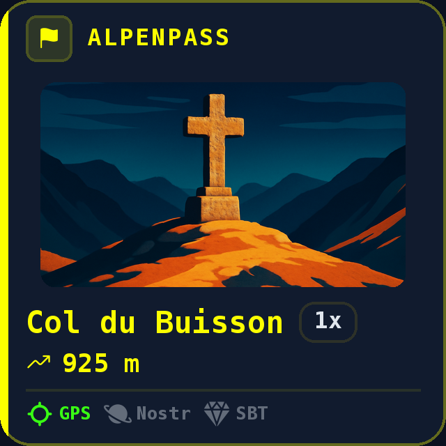 Col du Buisson — 925m