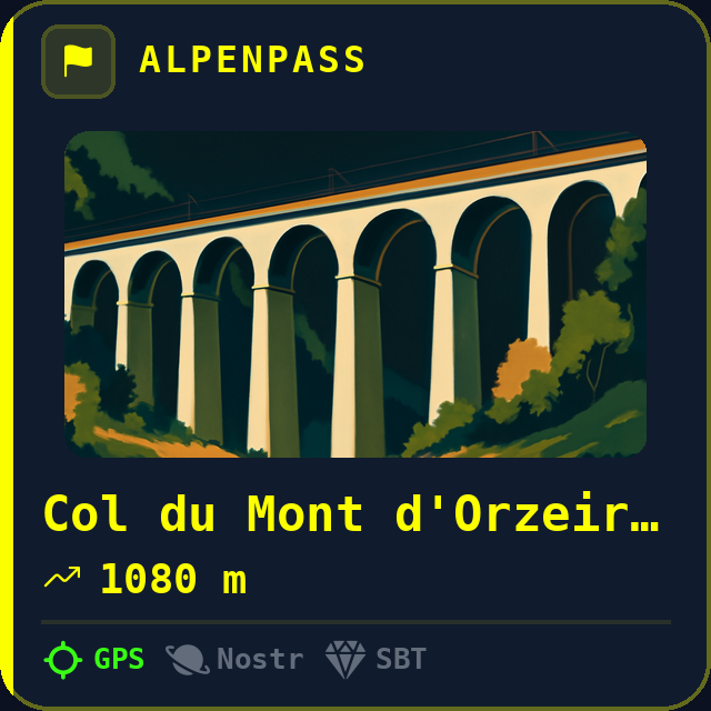 Col du Mont d'Orzeires — 1080m