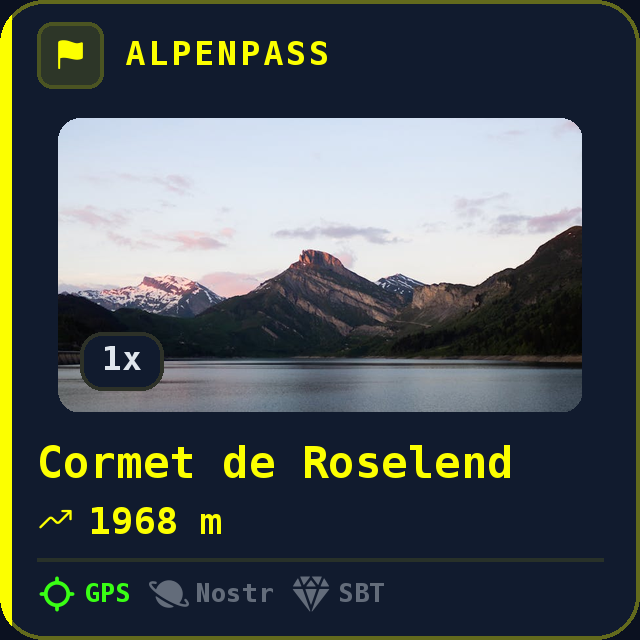 Cormet de Roselend — 1968m