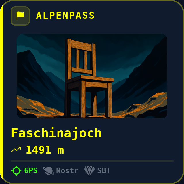 Faschinajoch — 1491m