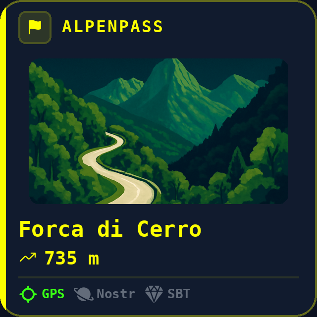 Forca di Cerro — 735m