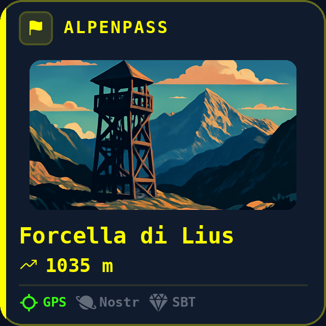 Forcella di Lius — 1035m