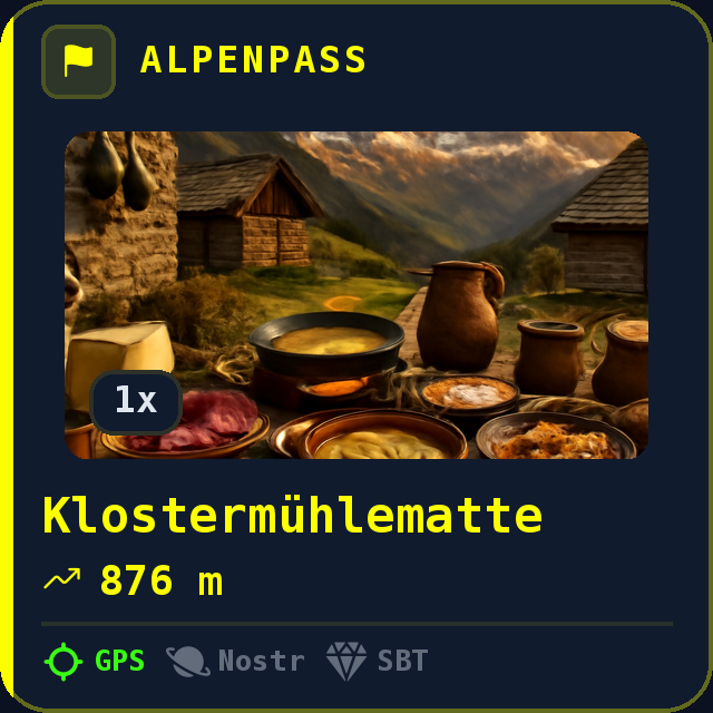 Klostermühlematte — 876m