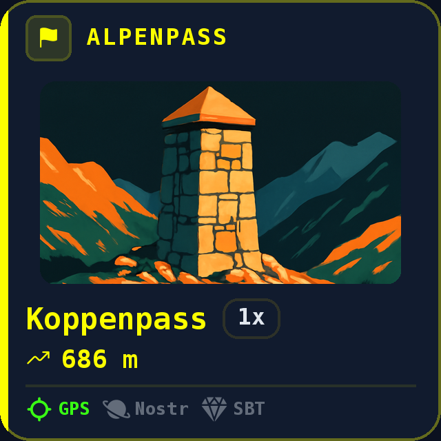 Koppenpass — 686m