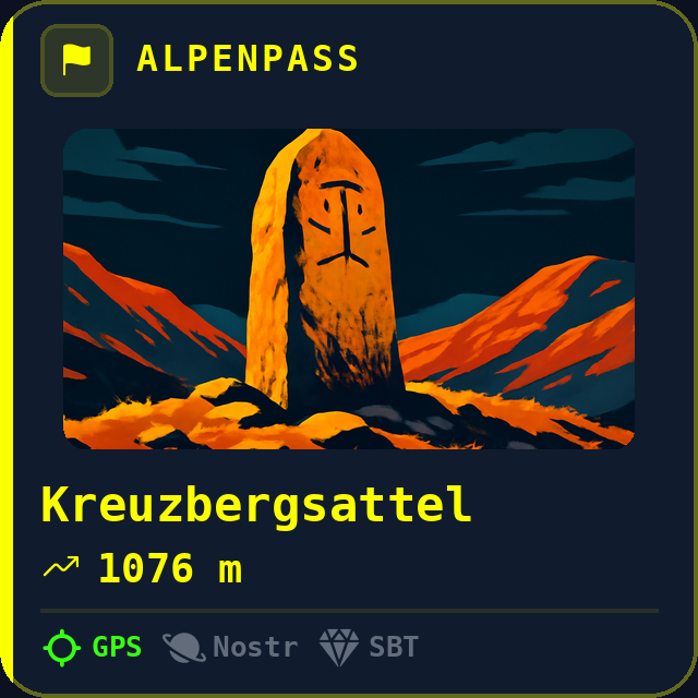 Kreuzbergsattel — 1076m