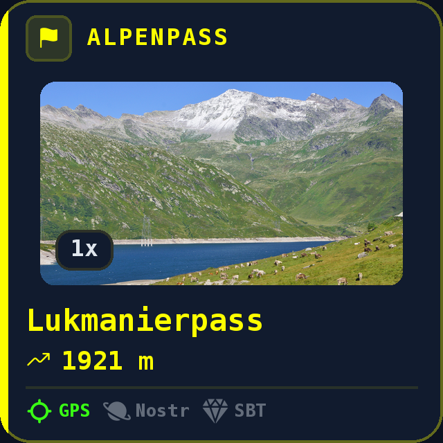 Lukmanierpass — 1921m