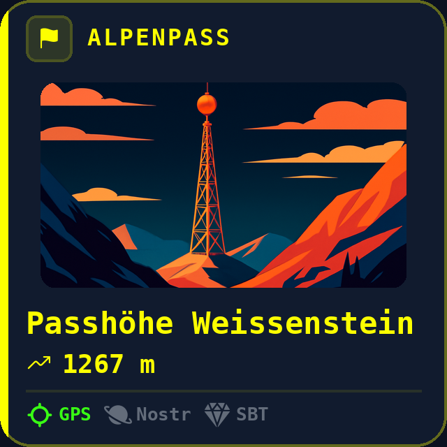 Passhöhe Weissenstein — 1267m