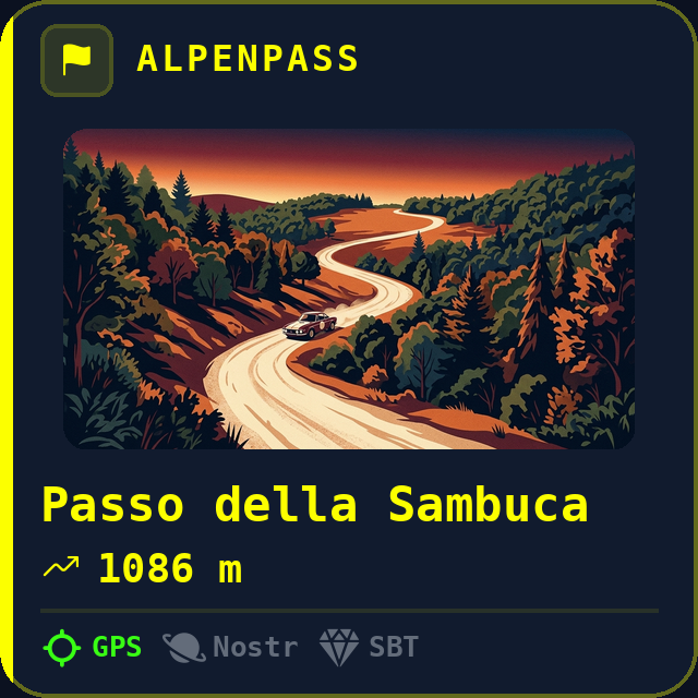 Passo della Sambuca — 1086m
