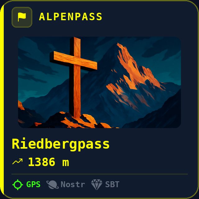 Riedbergpass — 1386m