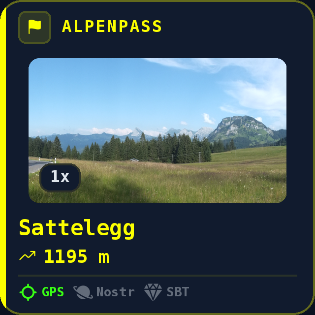 Sattelegg — 1195m