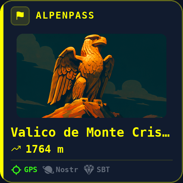 Valico de Monte Cristo — 1764m