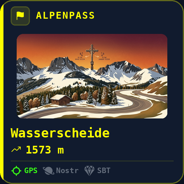 Wasserscheide — 1573m
